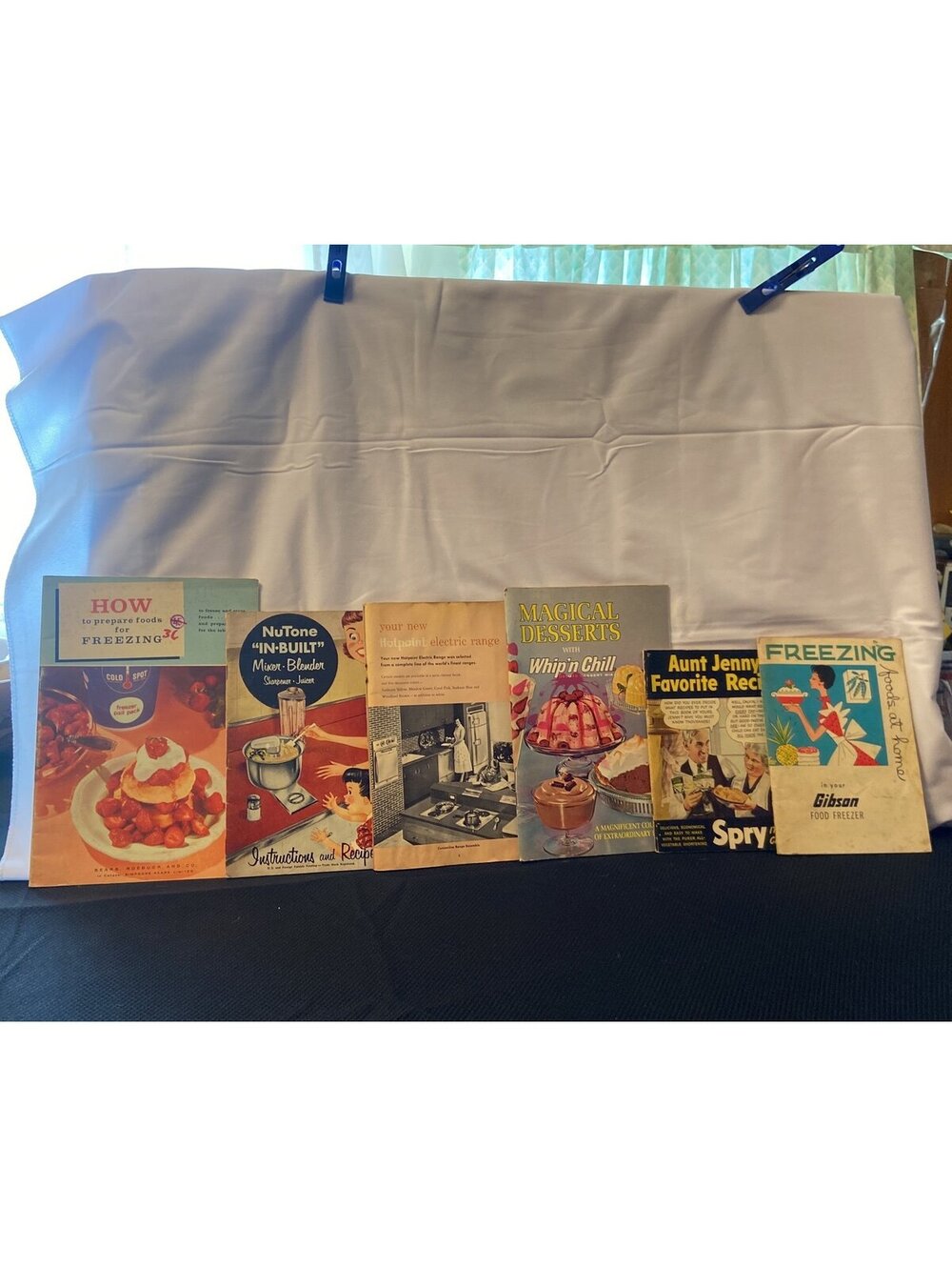vintage appliance manuals and recipe books